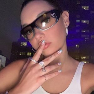 Authentic Vintage Chanel Gradient Swarovski Rhinestone Sunglasses